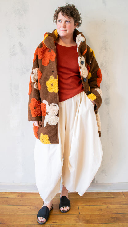 Flower Power Wool Coat