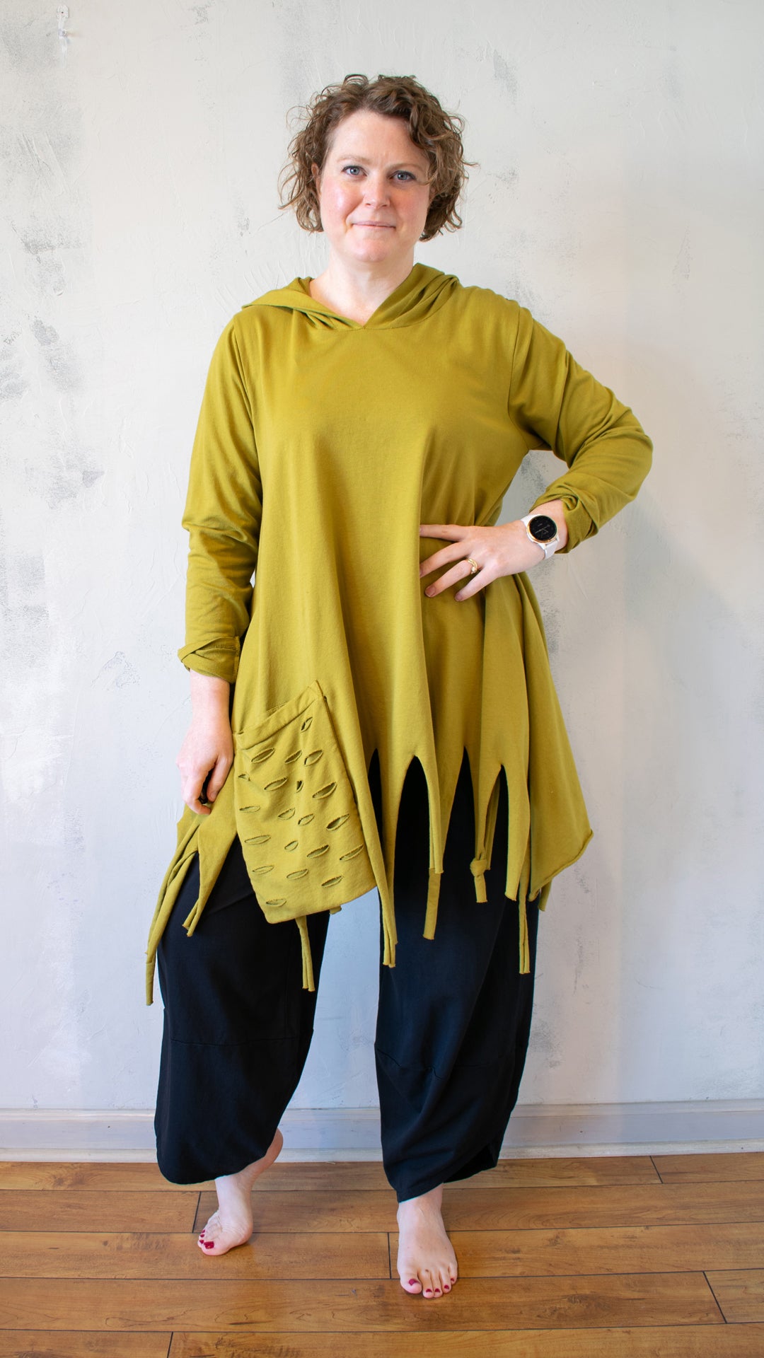 Transparente Fringe Hooded Tunic
