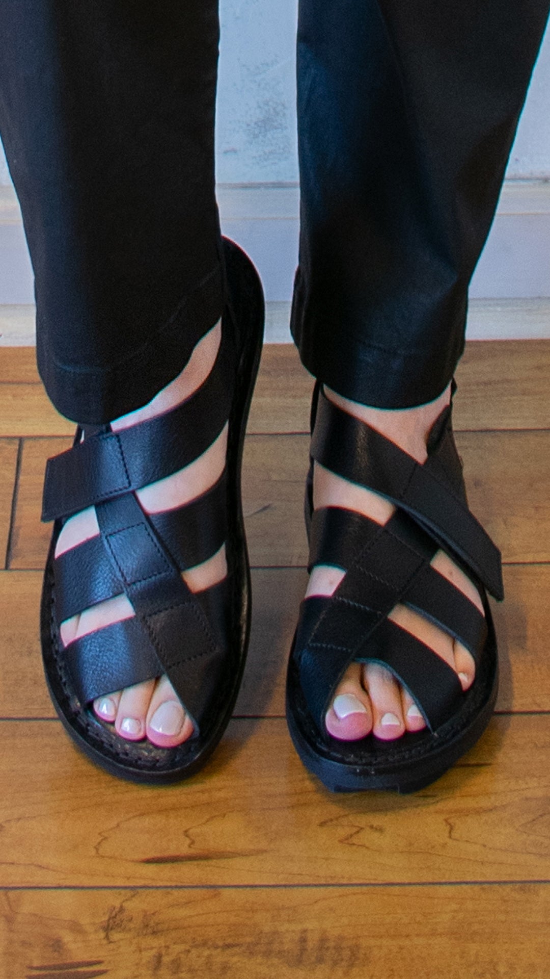 Network Sandal in Black
