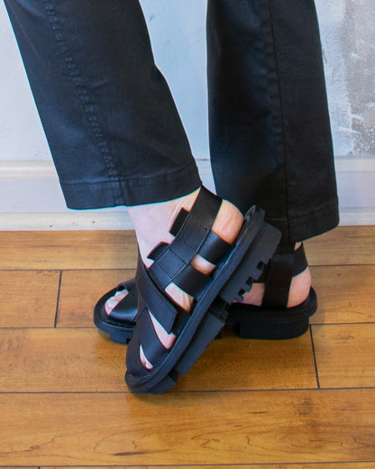 Network Sandal in Black