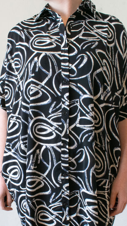 Circling The Globe Duster Dress