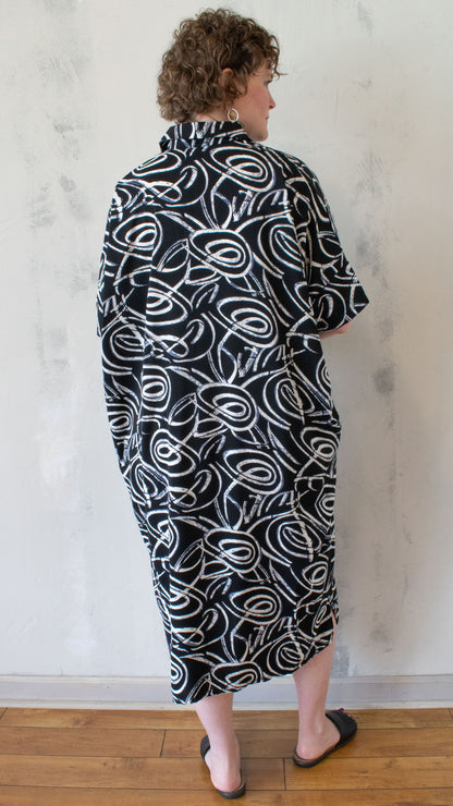 Circling The Globe Duster Dress