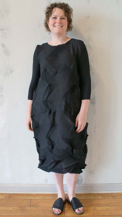 Permanent Pleat ZigZag Dress (Multiple Colors)