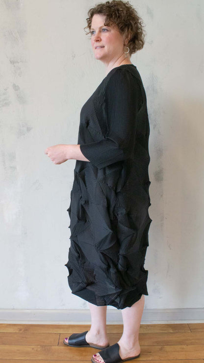 Permanent Pleat ZigZag Dress (Multiple Colors)