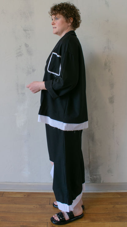 Deconstructed Poplin Blazer