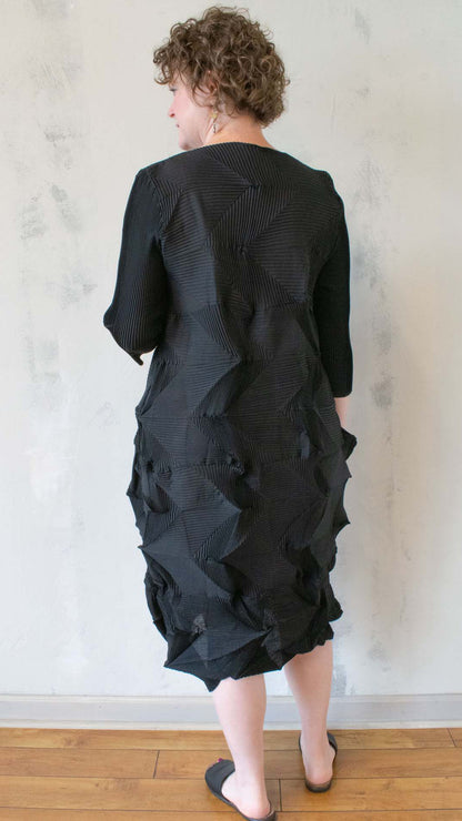 Permanent Pleat ZigZag Dress (Multiple Colors)