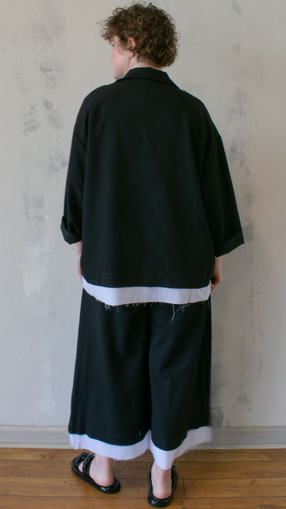 Deconstructed Poplin Blazer