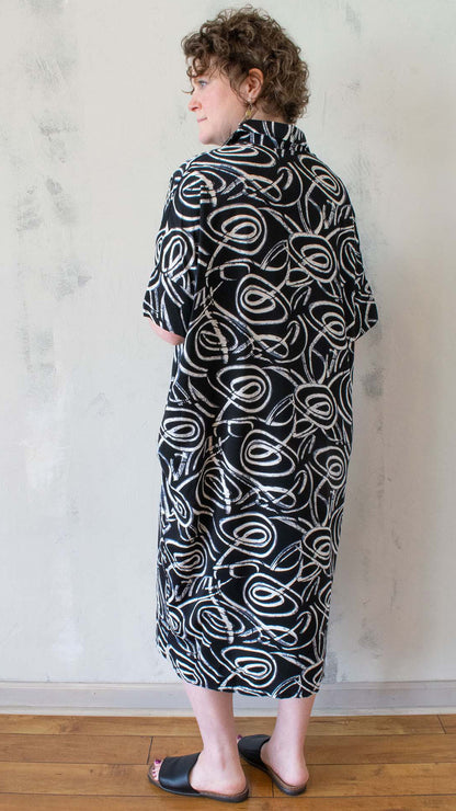 Circling The Globe Duster Dress