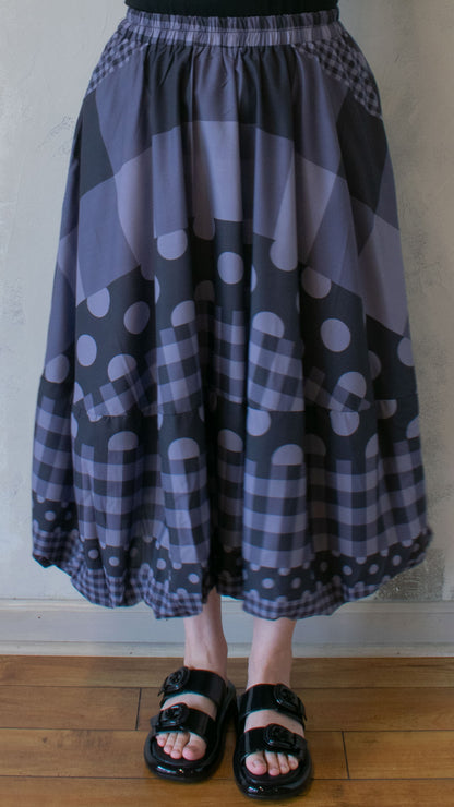 Circles and Plaid Skirt