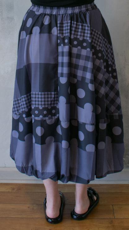 Circles and Plaid Skirt