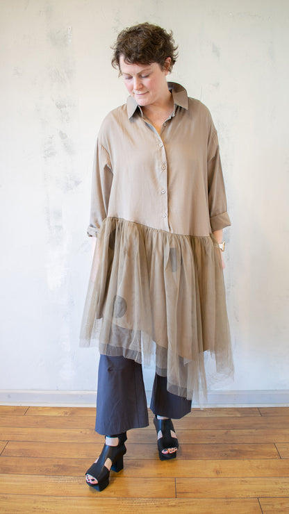 Tulle Shirt Dress
