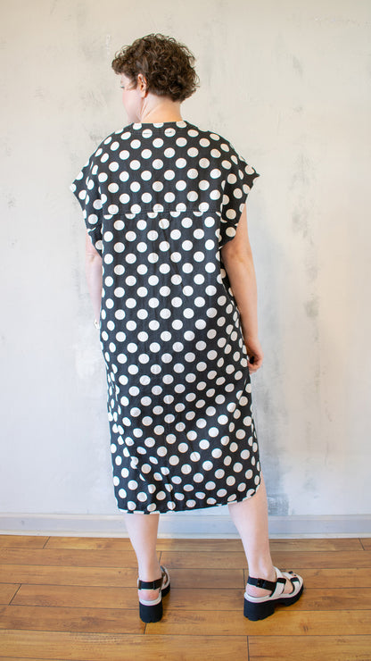Denim Dot Duster Dress