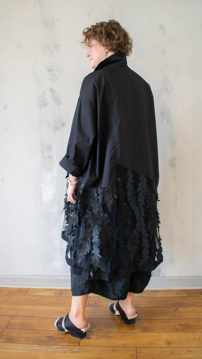 Sheer Botanical Shirt Dress (Multiple Colors)
