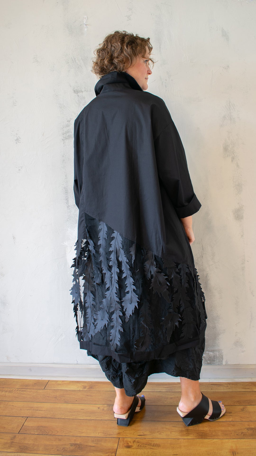 Sheer Botanical Shirt Dress (Multiple Colors)