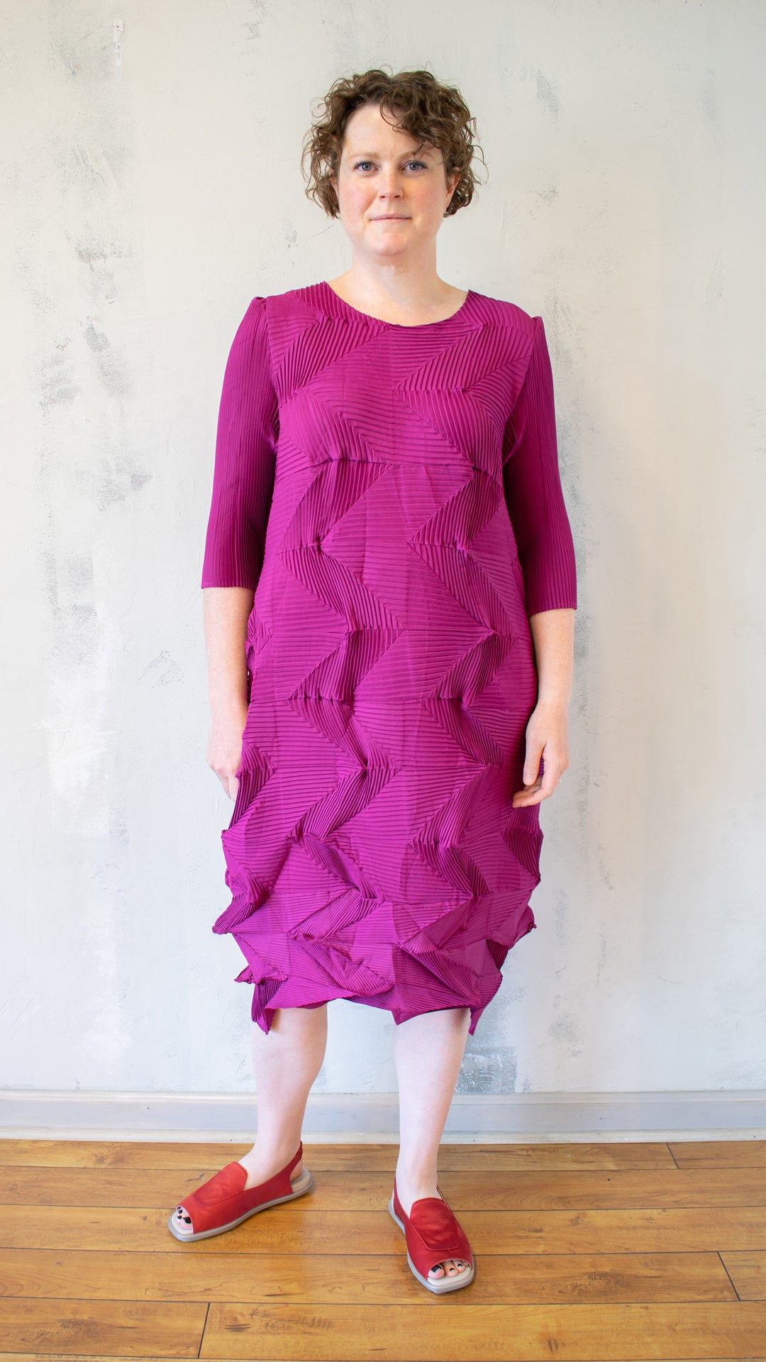Micro Pleat Dress (Multiple Colors)