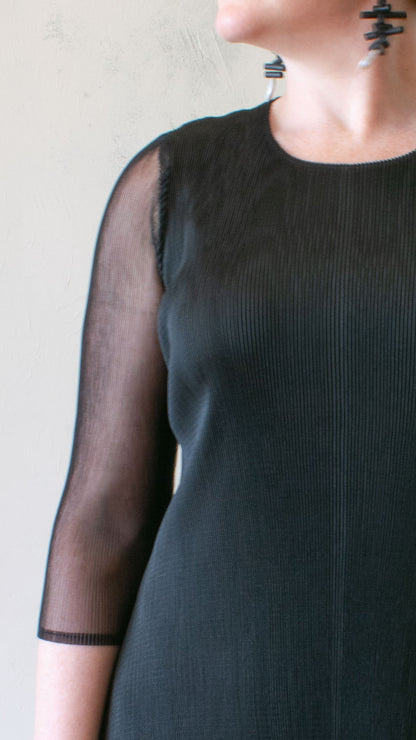 Black Pleated Dress