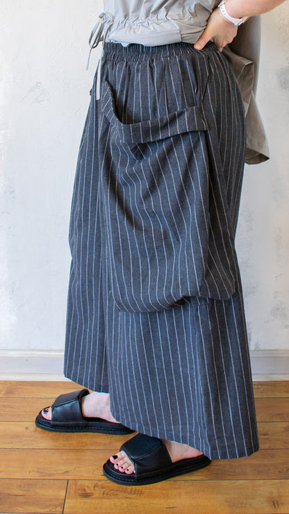 Big Pocket Stripe Grey Pant