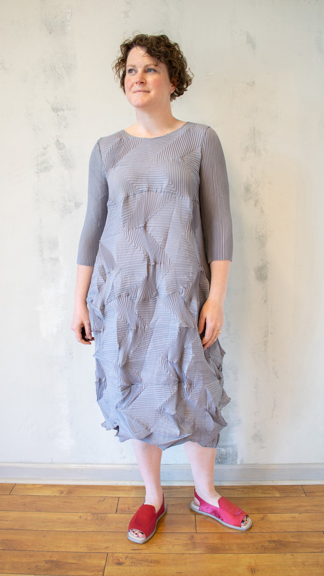 Micro Pleat Dress (Multiple Colors)