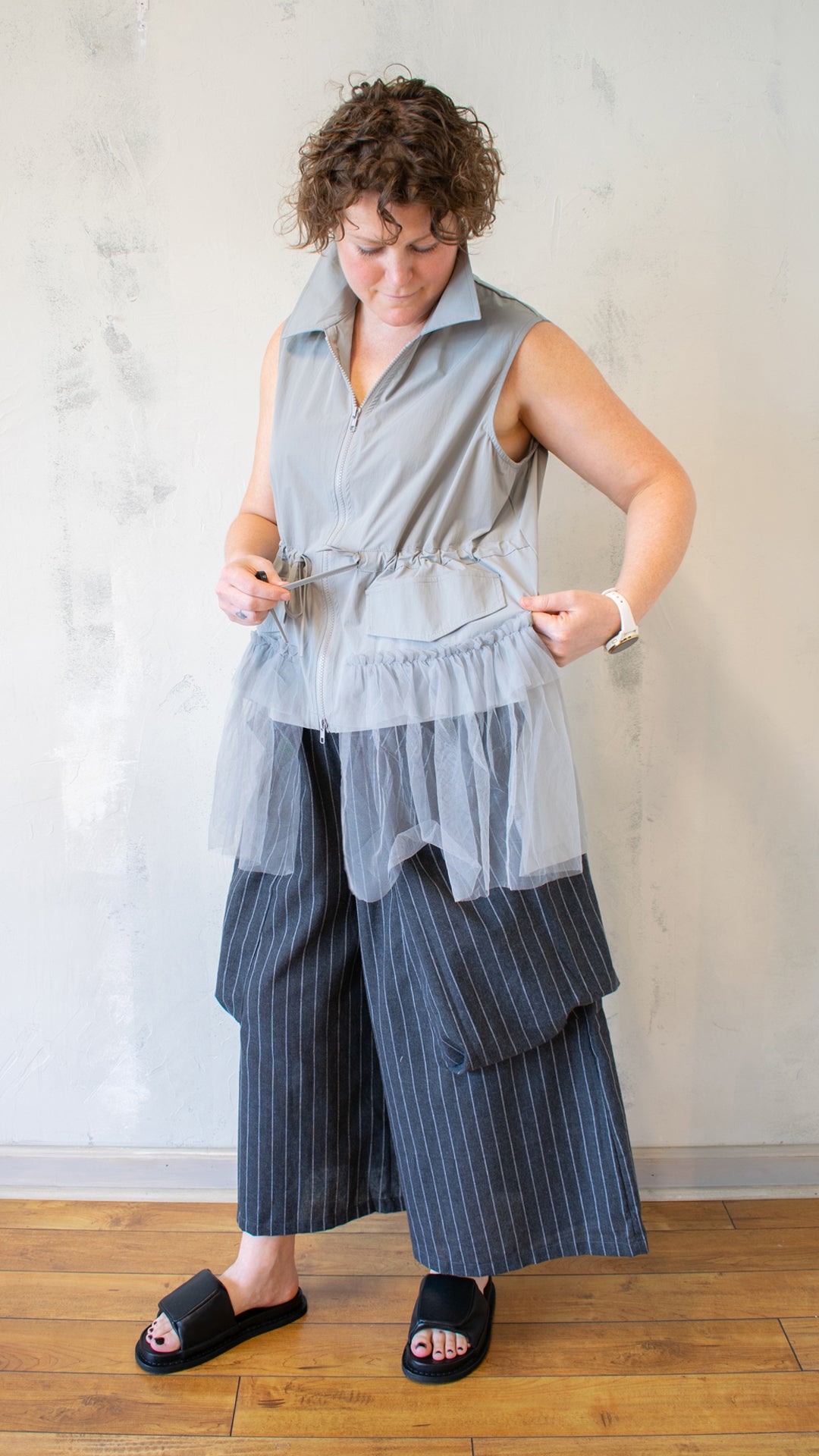 Tulle Hem Vest (Multiple Colors)
