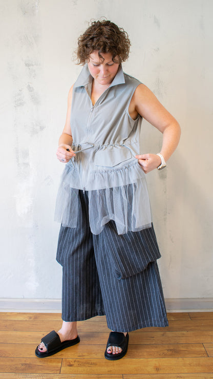 Tulle Hem Vest (Multiple Colors)