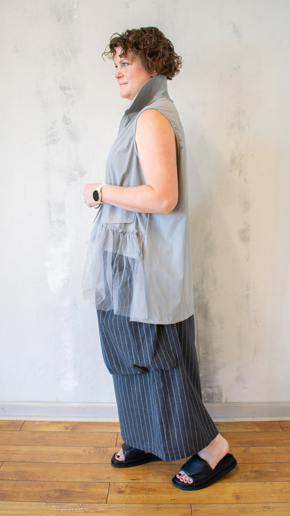 Tulle Hem Vest (Multiple Colors)