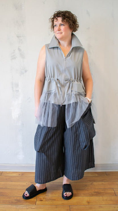 Tulle Hem Vest (Multiple Colors)
