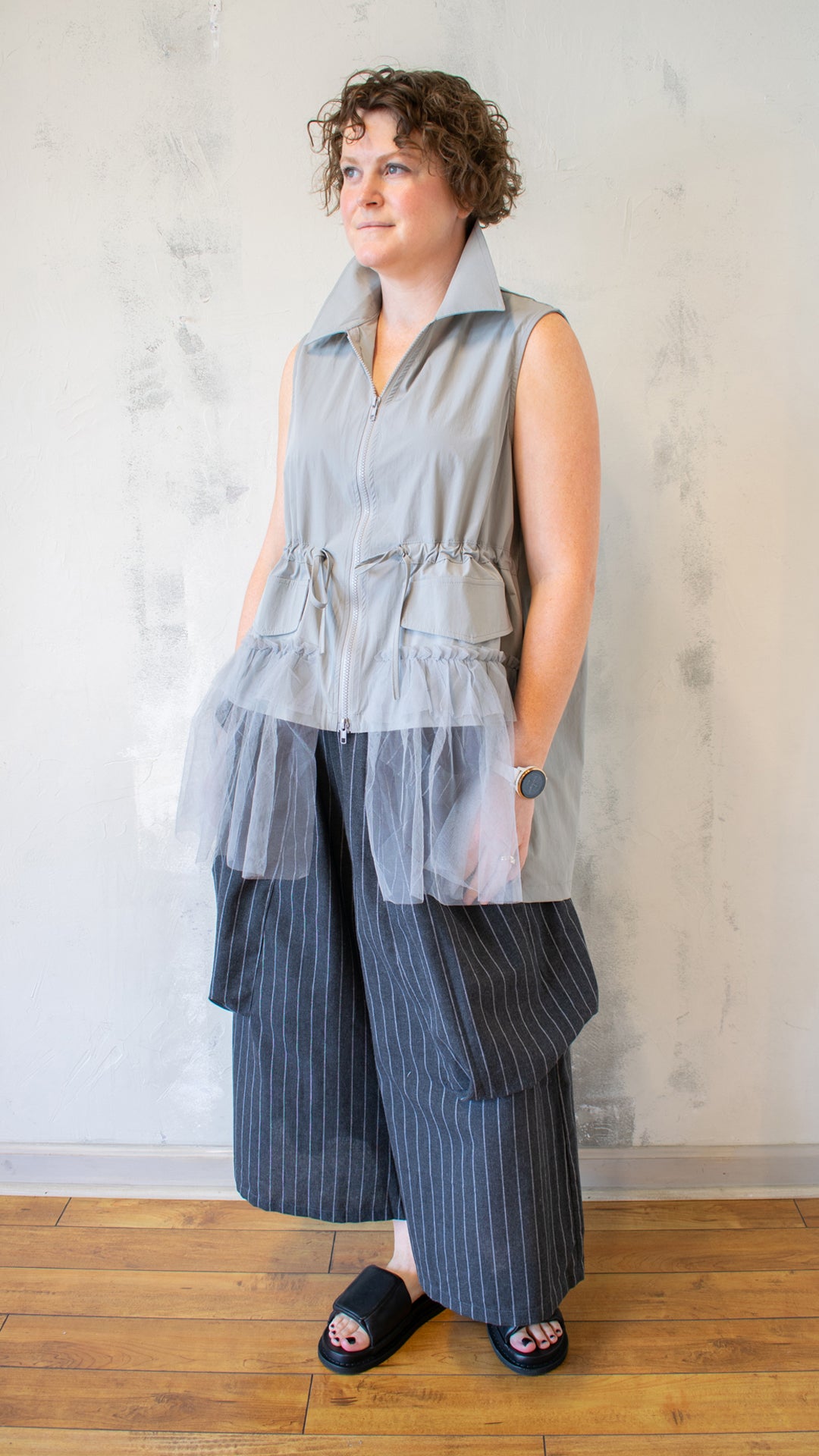 Tulle Hem Vest (Multiple Colors)
