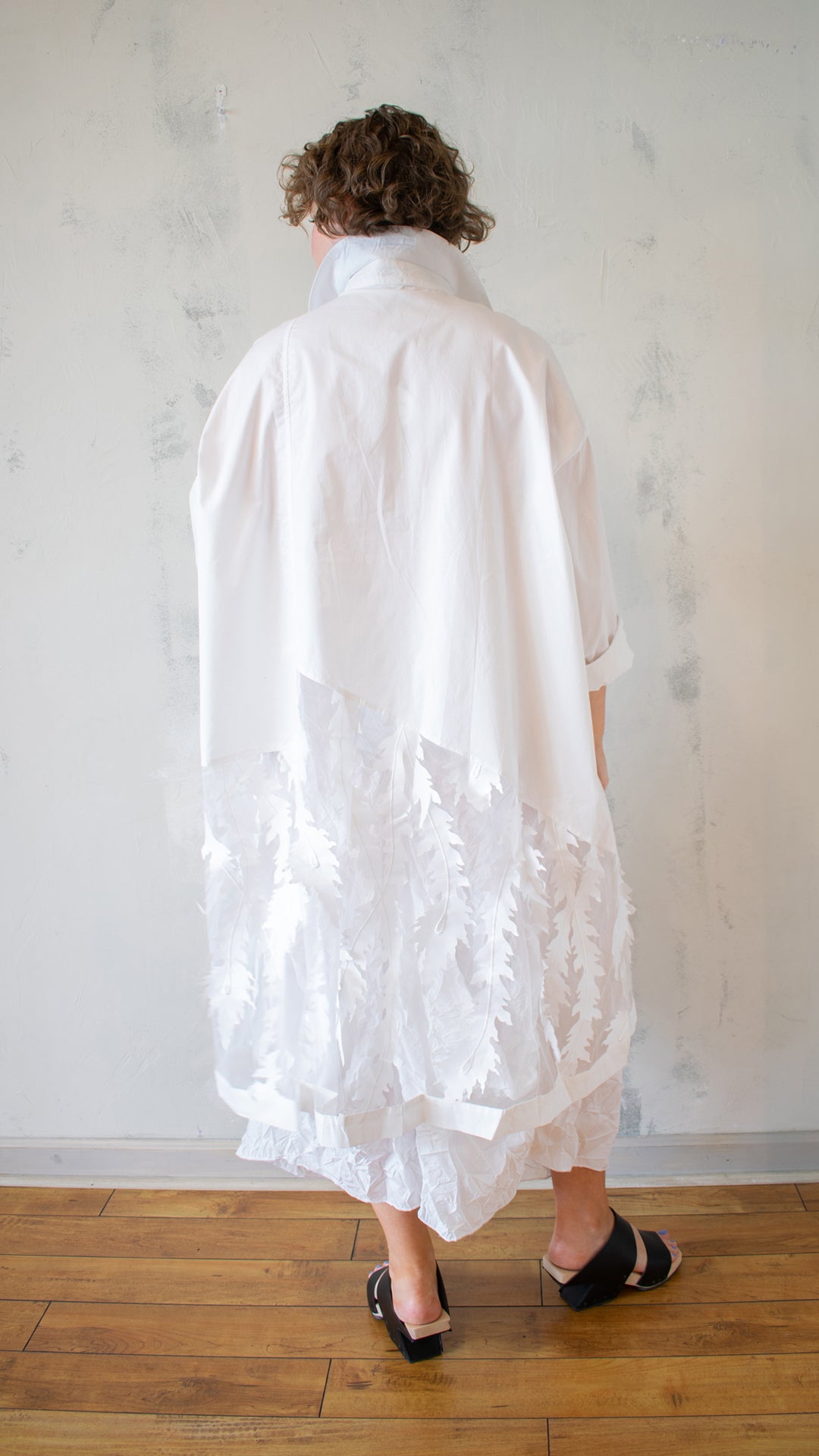 Sheer Botanical Shirt Dress (Multiple Colors)