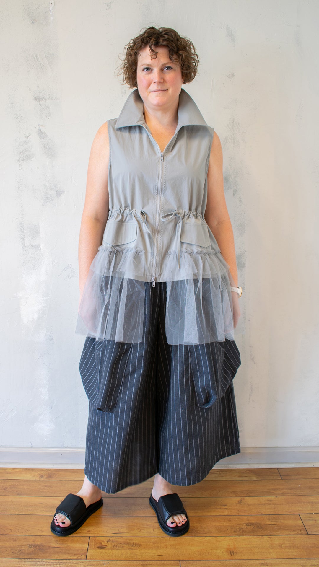 Tulle Hem Vest (Multiple Colors)