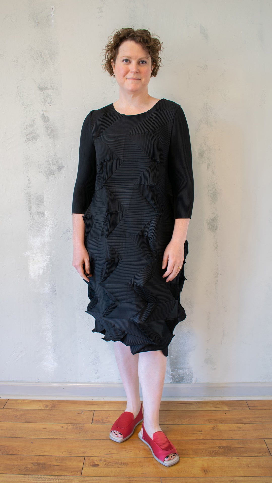 micro pleated dress Pleat (Multiple Colors) Black This striking Vanite Couture 33 Ideas on How Color:Glow SLK SC:SP26