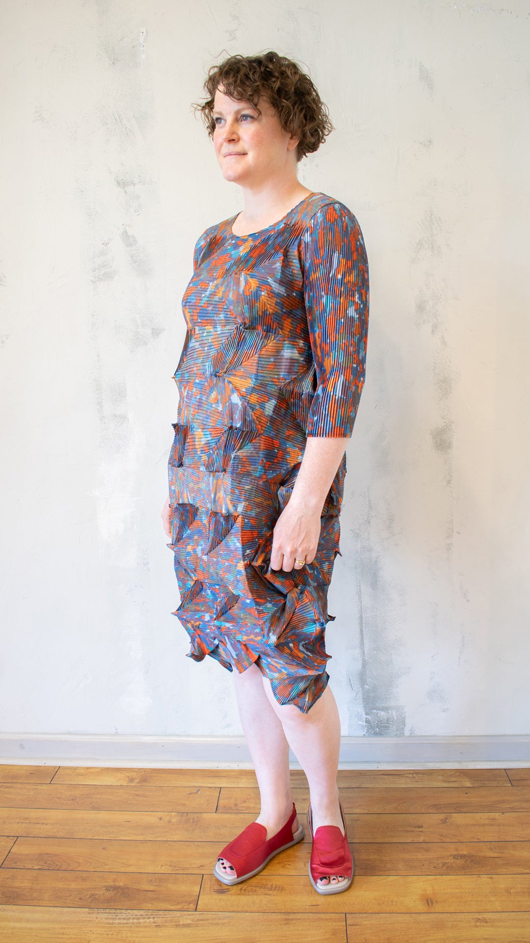 Micro Pleat Dress (Multiple Colors)