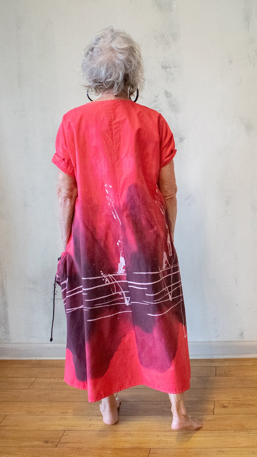 Graphite and Smudge Dress in Red
