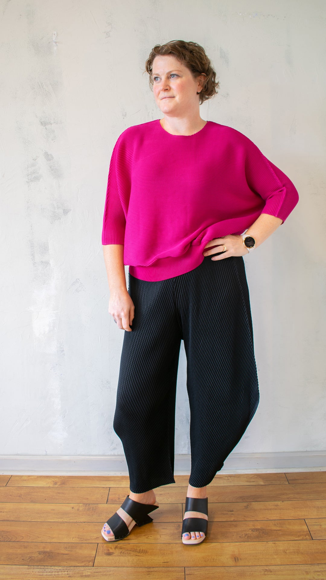 Pleated "Sweater" Top (Multiple Colors)