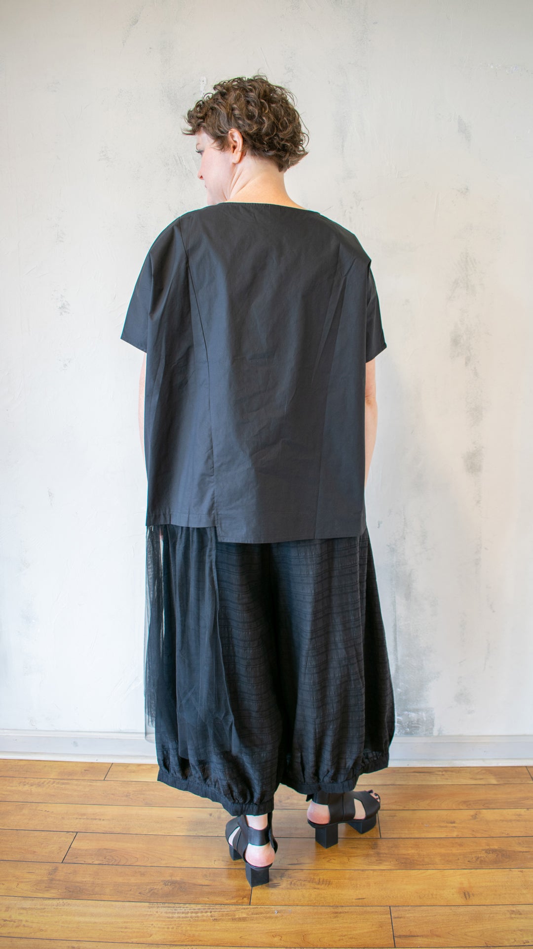 Tulle Accent Top (Multiple Colors)