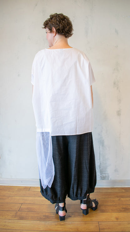 Tulle Accent Top (Multiple Colors)