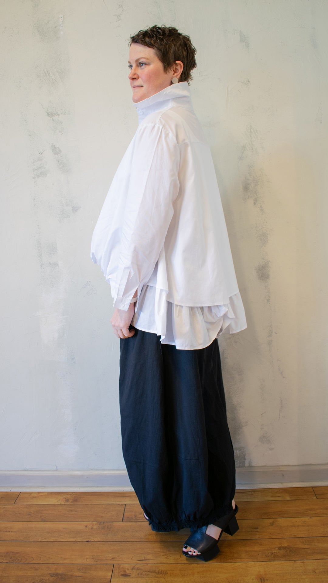 Ruffle Henley Blouse