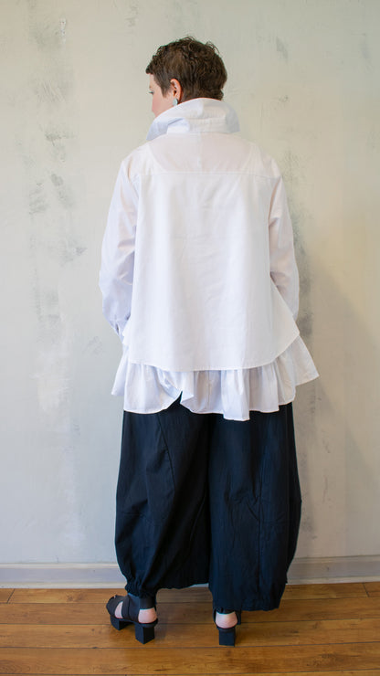 Ruffle Henley Blouse