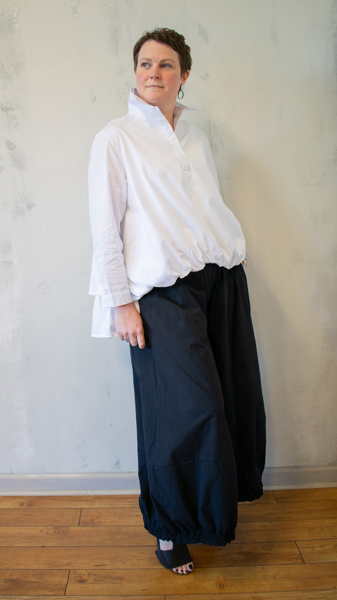 Ruffle Henley Blouse