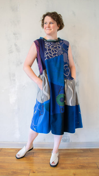 Kasur Batik Dress in Blue