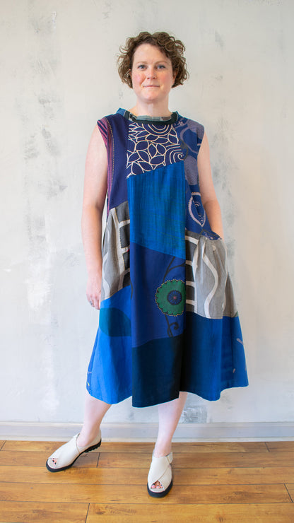 Kasur Batik Dress in Blue