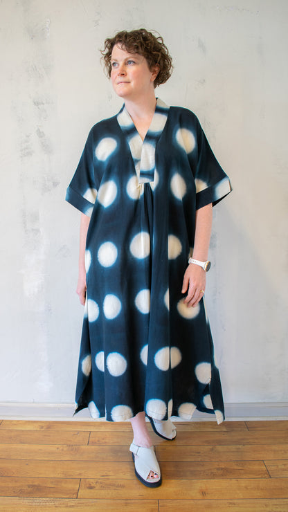 Dot Print Midi Dress