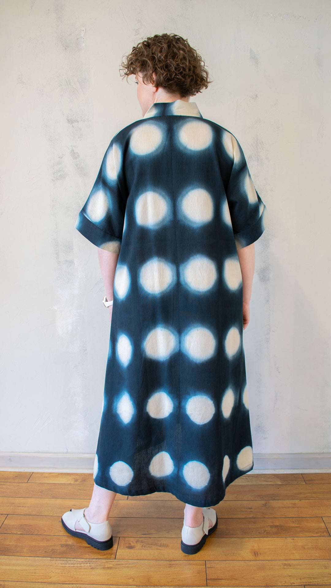 Dot Print Midi Dress