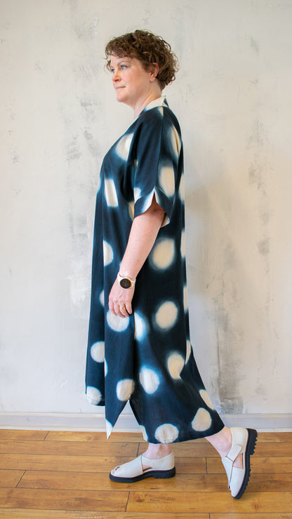 Dot Print Midi Dress