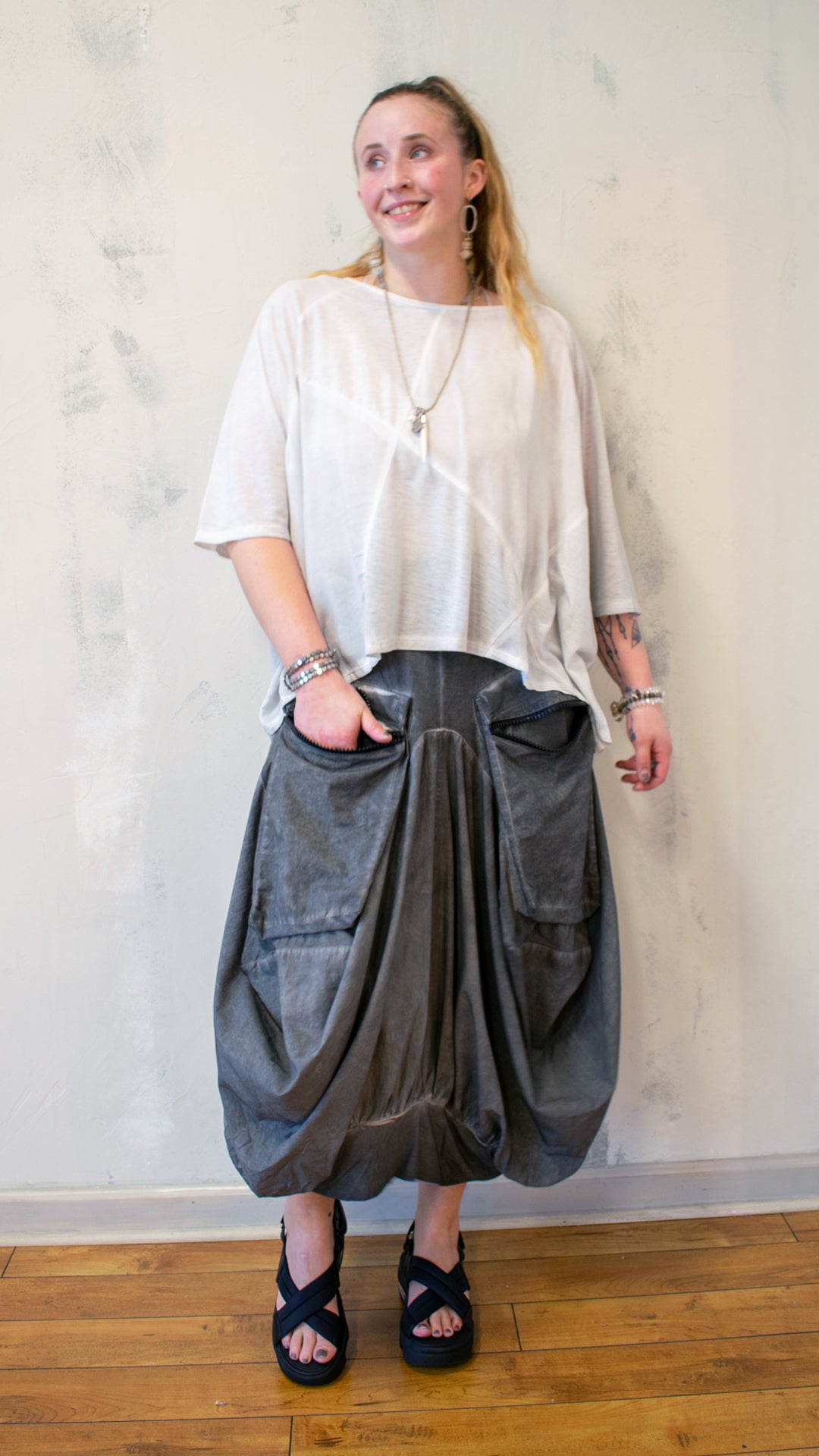 Criss-Cross Seam Tee