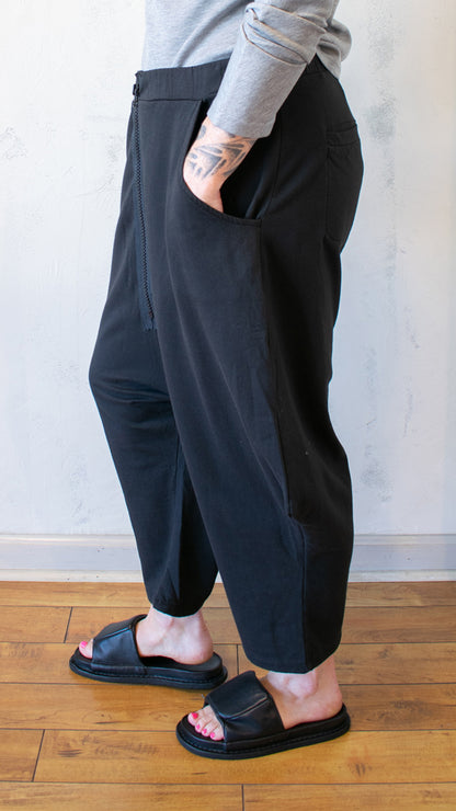 Zipper Drop Crotch Pant
