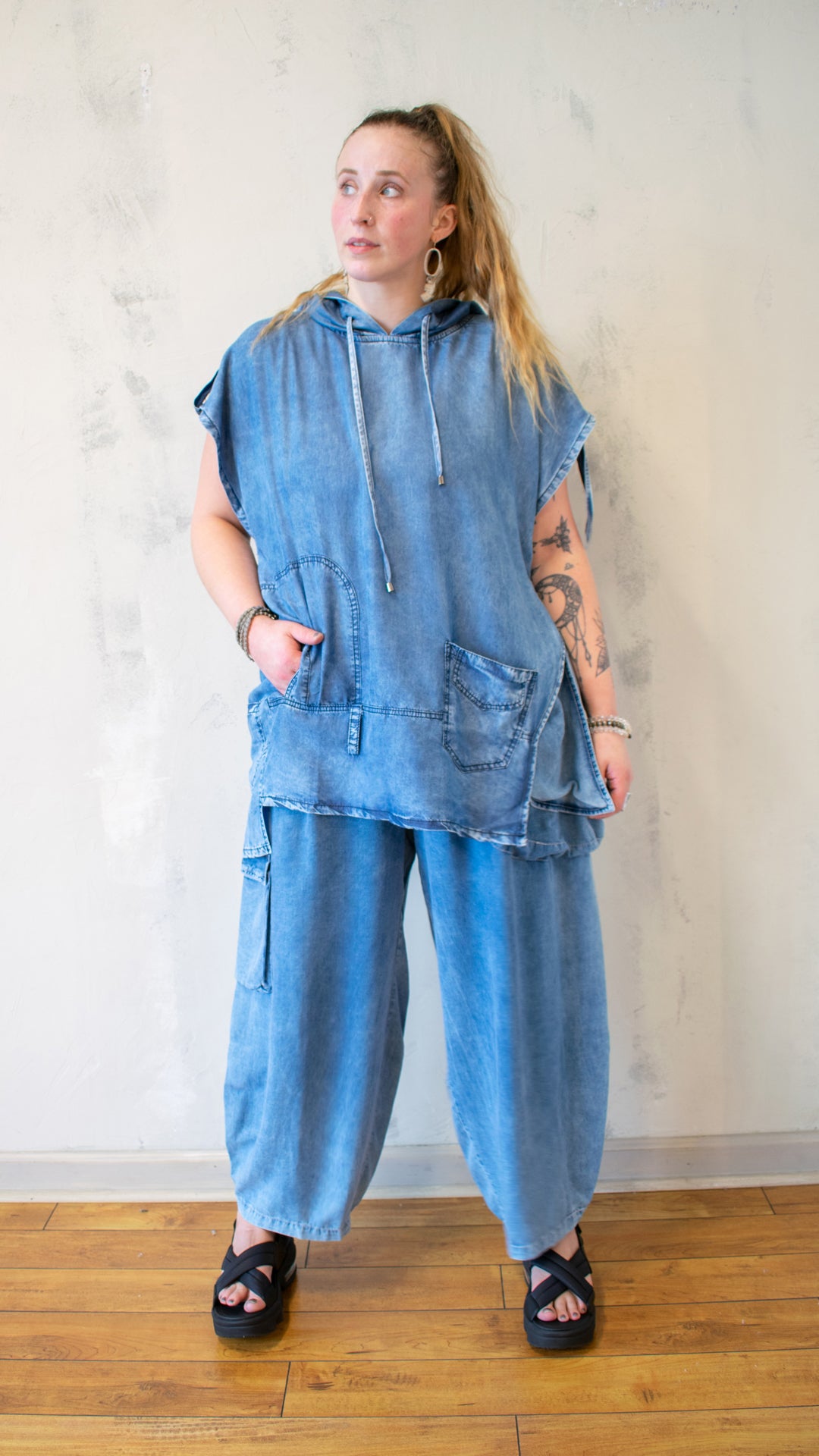 Hooded Tencel Tunic