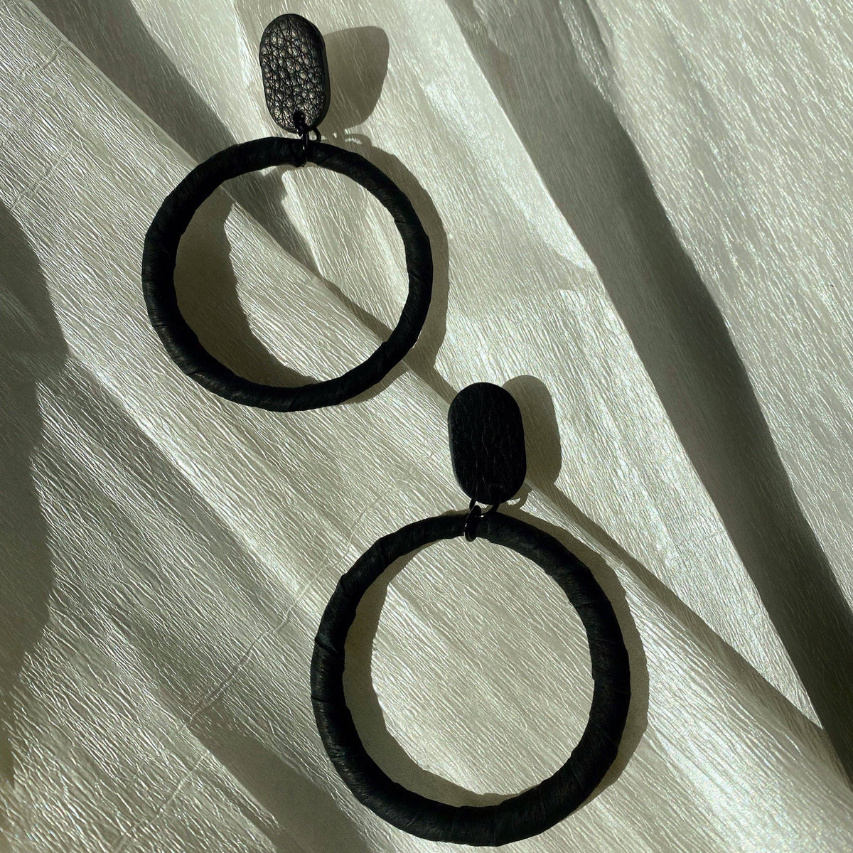 Hoop Leather Earrings (Multiple Colors)