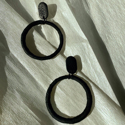 Hoop Leather Earrings (Multiple Colors)