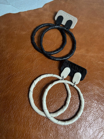 Hoop Leather Earrings (Multiple Colors)