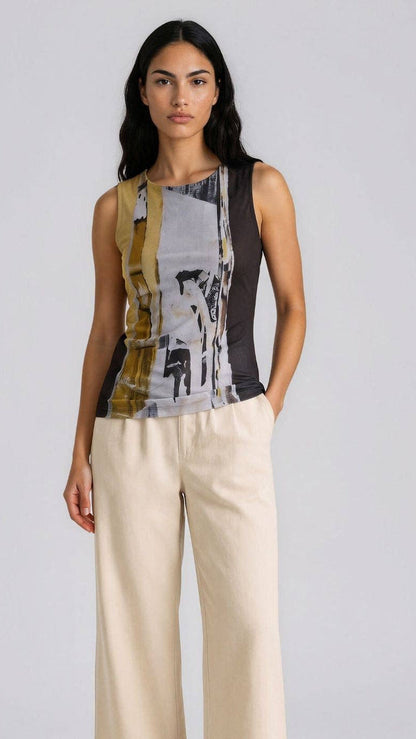 Off the Record - Florence Mesh Tank Top
